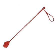 Sitabella Красный кожаный стек с наконечником-ладошкой - 70 см. (красный)