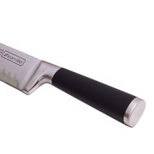 Нож "Сантоку" Kamille  из нержавеющей стали с  с полыми ручками "soft touch  (лезвие 16см, рукоятка 14.5см)