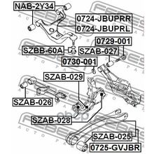 Сайлентблок Цапфы | Зад Прав Лев | Suzuki Grand Vitara Escudo Jb416 Jb420 Jb627 2006-2014 Febest арт. SZAB028