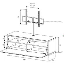 Стойка под телевизор Sonorous ST 131F BLK BLK BS