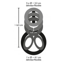 Дымчатая насадка на пенис и мошонку с гребнем Penis Hodenring (81112)