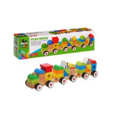 Bondibon Деревянный конструктор Чудо-поезд