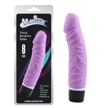 Chisa Фиолетовый вибратор-реалистик Thick Realistic Dildo - 19,5 см. (фиолетовый)