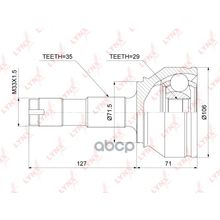 Шрус Внешний | Перед Прав Лев | LYNXauto арт. CO3843