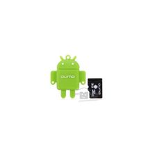 Micro SecureDigital 16Gb QUMO QM16GCR-MSD10-FD-GRN CL10 + USB картридер FUNDROID Green