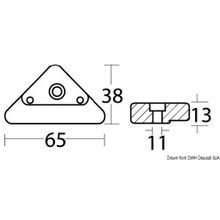 Osculati DPX leg aluminium anode, 43.553.10