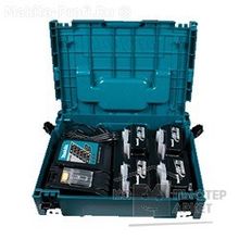 Makita Набор 4 шт BL1850B аккумулятор + 1 шт DC18RD зарядное устройсво + кейс 198312-4