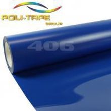 POLI-FLEX Premium 406 Royl Blue термотрансферная плёнка матовая самоклеющаяся полиуретановая 0,5 м, 100 мкм, 25 метров