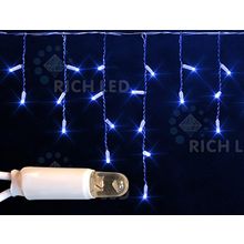 Rich LED RL-i3*0.5-RW B Уличная светодиодная Бахрома 3x0.5 м, синий, пост свечение, провод резиновый белый