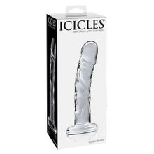 Прозрачный стеклянный фаллоимитатор Icicles №62 - 16,5 см. (241691)