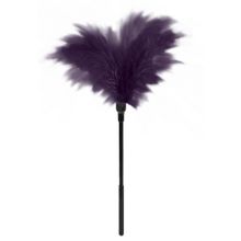 Blush Novelties Пластиковая метелочка с фиолетовыми пёрышками Small Feather Tickler - 32 см. (фиолетовый)