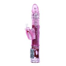 Вибратор-бабочка Throbbing Butterfly - 29,5 см. Розовый