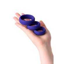 Набор из 3 фиолетовых эрекционных колец A-Toys Фиолетовый