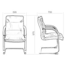 Бюрократ Кресло для посетителей T-9927SL-LOW-V