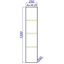 Aqwella Пенал для ванной Анкона 25 венге трюфель