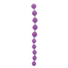 Фиолетовая анальная цепочка JUMBO JELLY THAI BEADS CARDED LAVENDER - 31,8 см. Фиолетовый