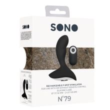 Черный массажер простаты с пультом N 79 Rechargeable P-Spot Stimulator (220019)