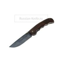 Нож складной Верный (дамасская сталь), орех