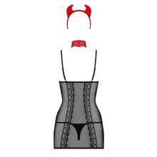 Obsessive Эротический костюм дьяволицы (S-M   черный с красным)