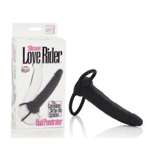 Насадка на пенис Silicone Love Rider Dual Penetrator для двойного проникновения - 14 см.