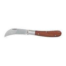 Нож садовый PALISAD 79001 170мм, складной, изогнутое лезвие, деревянная рукоятка