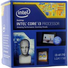 Процессор  CPU Intel Core  i3-4170  BOX   3.7 GHz 2core SVGA HD Graphics 4400 0.5+3Mb 54W 5 GT s LGA1150