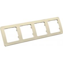 ХЕГЕЛЬ Мастер P404-01 рамка четырехместная горизонтальная слоновая кость   HEGEL Master P404-01 рамка 4-х постовая горизонтальная слоновая кость