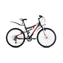Подростковый горный (MTB) велосипед FORWARD Cyclone 1.0 черный 14,5" рама (2017)