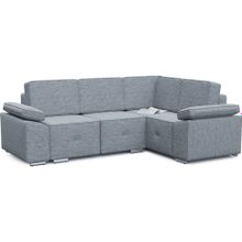 Смарт Диван угловой Хавьер-1 Серая рогожка Еврокнижка