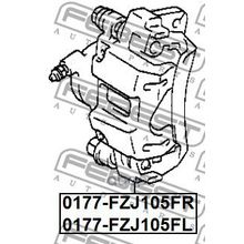 Суппорт Тормозной | Зад Прав | Toyota Land Cruiser 90 Kzj9# Lj9# Rzj9# Vzj9# 1996.04-2008.12 [Gr] Febest арт. 0177FZJ105FR