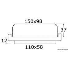 Osculati Plafoniera Led incasso ottone cromato 12V 20W, 13.533.02