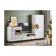 Сильва Гостиная Bergen 1 белый Дуб Бунратти