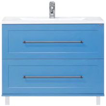 Misty Мебель для ванной Марта 100 напольная голубая