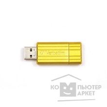 Verbatim USB Drive 16Gb Pin Stripe Sunkissed Yellow 049066