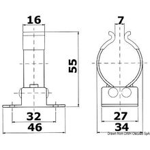 Osculati Пружинные зажимы из нержавеющей стали для крепления багров, удилищ, и т.д, 34.357.00
