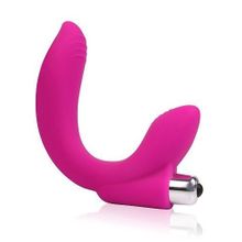 Розовый U-образный вибромассажер Сosmo - 19 см. (139556)