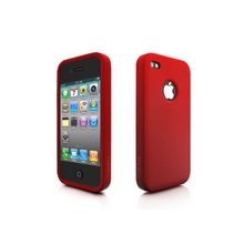More Swirling Silicone (красный) - чехол для iPhone 4