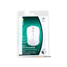 Мышь (910-001839) Logitech mouse M125 white