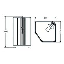 Душевая кабина Aulica ALC-5091P-Black (90х90х215)