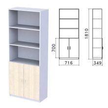 Шкаф полузакрытый Бюджет, 716х349х1810 мм, дуб шамони светлый (КОМПЛЕКТ)