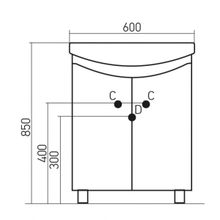 Mixline Мебель для ванной Мираж 60 R