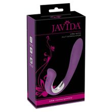 Orion Перезаряжаемый вибратор с клиторальным стимулятором Javida Vibe with Clit Stimulator - 18,5 см.