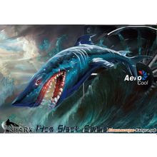 Вентилятор Aerocool Shark, без подсветки, черный, 14см, 3+4 pin, 50 CFM, 800 RPM, 14.5 dBA