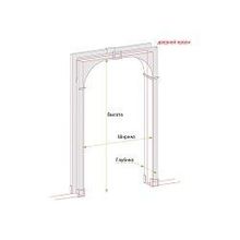 Арка дверная Пальметта, ламинированная, дуб молочный, наличник 100мм