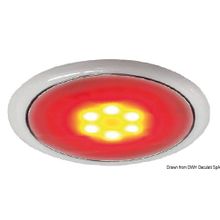 Osculati Day Night LED ceiling light recessless white SS, 13.408.11
