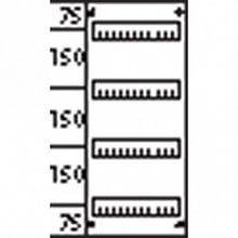 Пластрон с прорезями 1ряд 4 рейки-150 |  код. AS 214 |  ABB