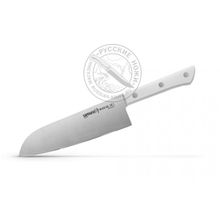 Нож кухонный "Samura HARAKIRI" Сантоку 175 мм, SHR-0095W, коррозионно-стойкая сталь, ABS пластик