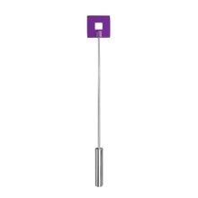 Фиолетовая шлёпалка Leather Square Tiped Crop с наконечником-квадратом - 56 см. Фиолетовый