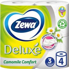 Zewa Deluxe Camomile Comfort 4 рулона в упаковке 3 слоя