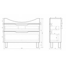 Dreja Тумба с раковиной Laguna Plus 105 напольная, белая